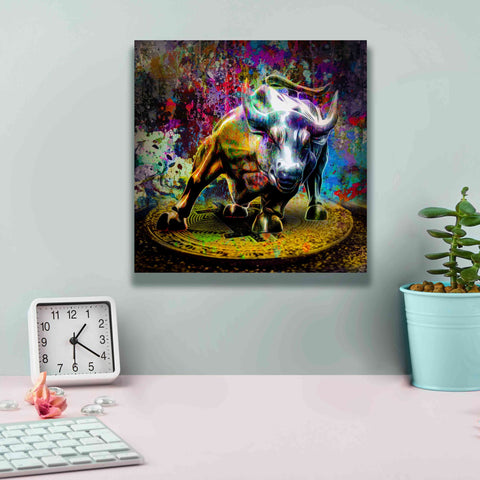 Image of 'Bitcoin Bull Market,' Canvas Wall Art,12x12