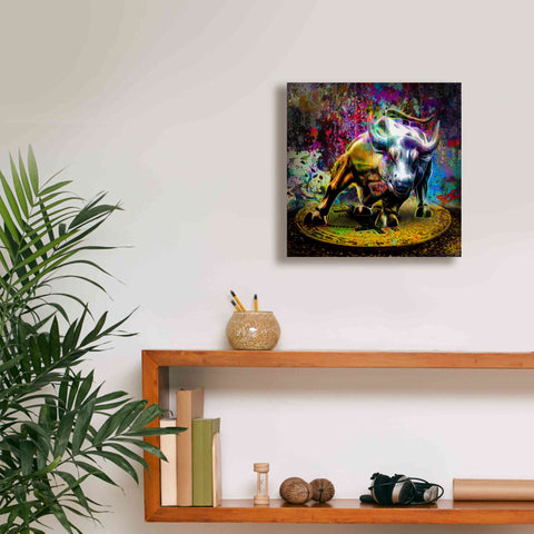 Image of 'Bitcoin Bull Market,' Canvas Wall Art,12x12