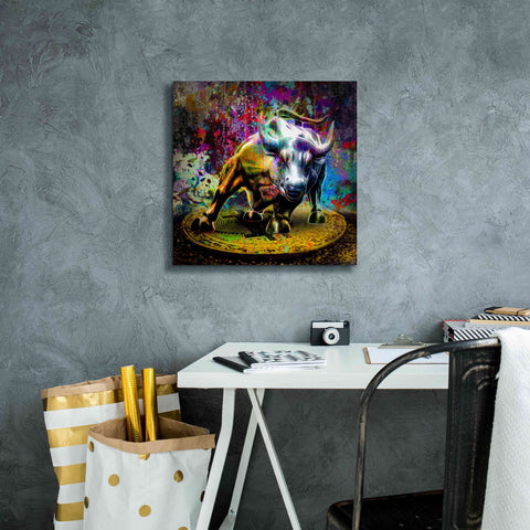 Image of 'Bitcoin Bull Market,' Canvas Wall Art,18x18