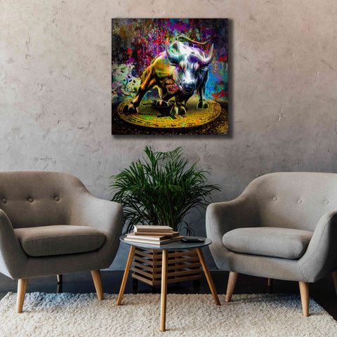 Image of 'Bitcoin Bull Market,' Canvas Wall Art,37x37