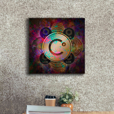 Image of 'CEL Celsius Network Crypto Pyramid,' Canvas Wall Art,18x18