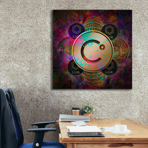 Image of 'CEL Celsius Network Crypto Pyramid,' Canvas Wall Art,37x37