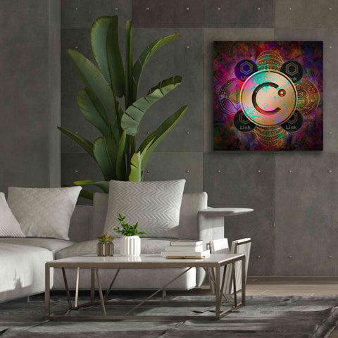 Image of 'CEL Celsius Network Crypto Pyramid,' Canvas Wall Art,37x37