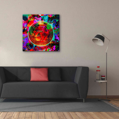 Image of 'HEX Crypto Color,' Canvas Wall Art,37x37