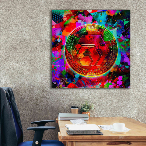 Image of 'HEX Crypto Color,' Canvas Wall Art,37x37