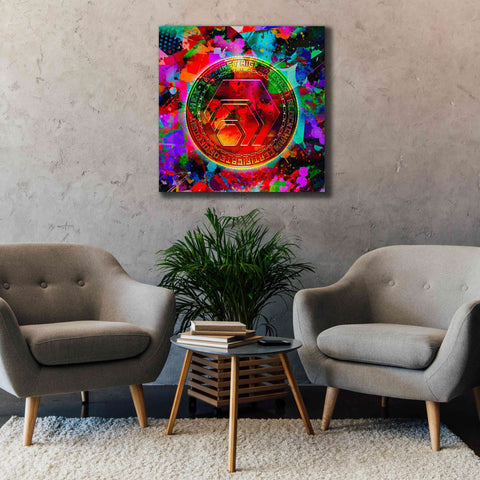 Image of 'HEX Crypto Color,' Canvas Wall Art,37x37