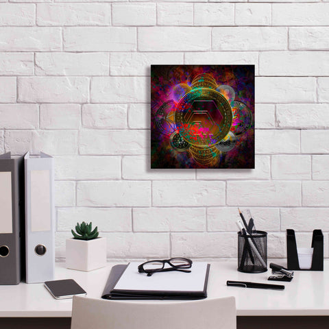 Image of 'HEX Crypto Pyramid,' Canvas Wall Art,12x12