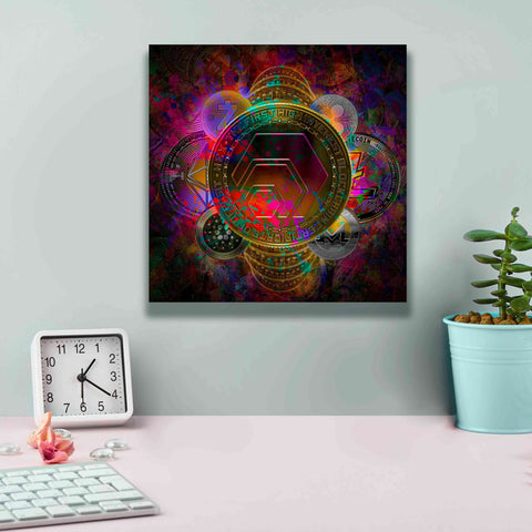 Image of 'HEX Crypto Pyramid,' Canvas Wall Art,12x12