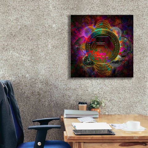 Image of 'HEX Crypto Pyramid,' Canvas Wall Art,26x26