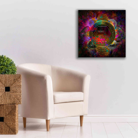 Image of 'HEX Crypto Pyramid,' Canvas Wall Art,26x26