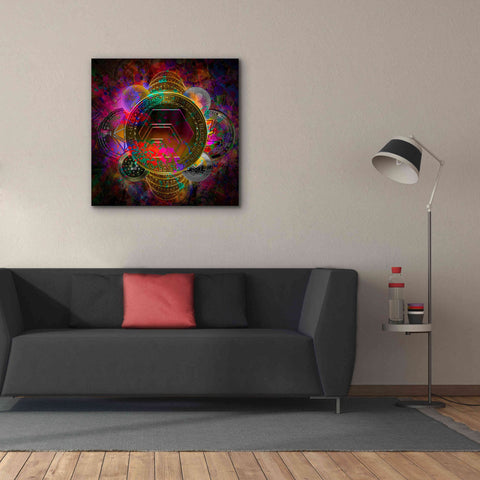 Image of 'HEX Crypto Pyramid,' Canvas Wall Art,37x37