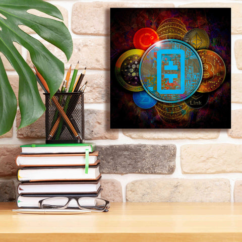 Image of 'THETA Network Crypto Pyramid,' Canvas Wall Art,12x12