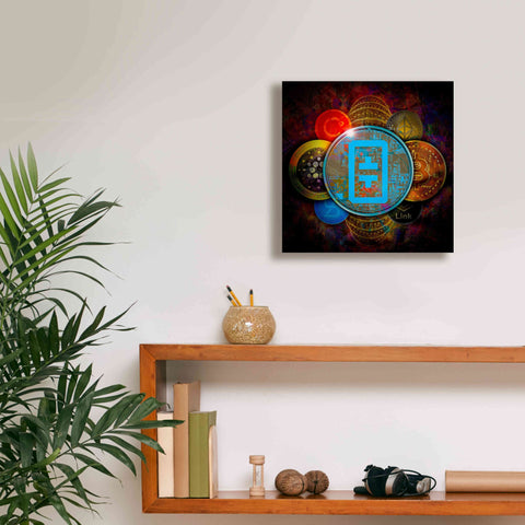 Image of 'THETA Network Crypto Pyramid,' Canvas Wall Art,12x12