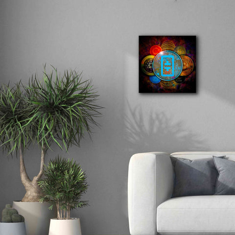 Image of 'THETA Network Crypto Pyramid,' Canvas Wall Art,18x18
