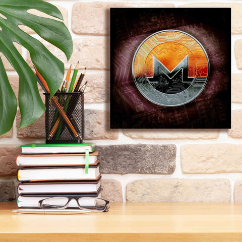 Image of 'XMR Monero Coin,' Canvas Wall Art,12x12