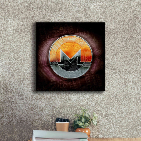 Image of 'XMR Monero Coin,' Canvas Wall Art,18x18