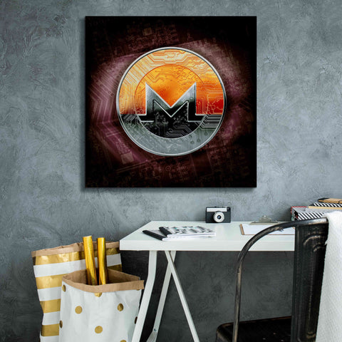 Image of 'XMR Monero Coin,' Canvas Wall Art,26x26