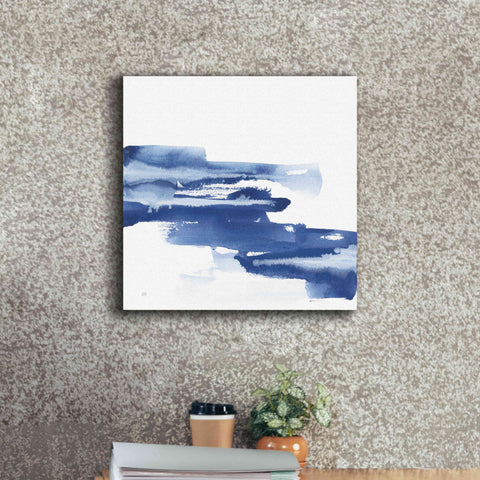 Image of 'Classic Blue V' by Chris Paschke, Giclee Canvas Wall Art,18x18