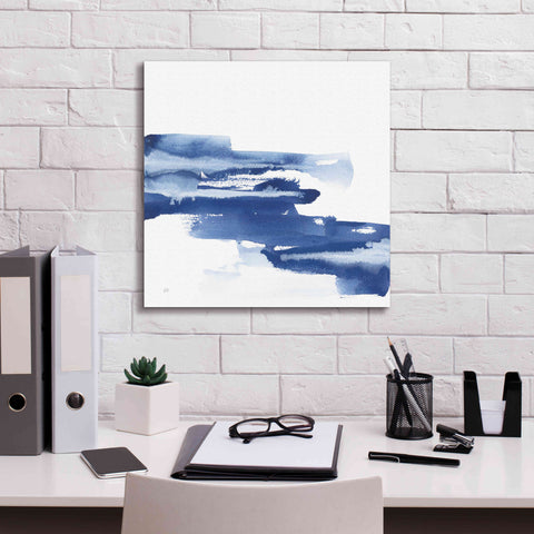 Image of 'Classic Blue V' by Chris Paschke, Giclee Canvas Wall Art,18x18