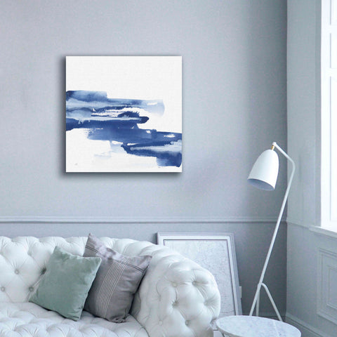 Image of 'Classic Blue V' by Chris Paschke, Giclee Canvas Wall Art,37x37