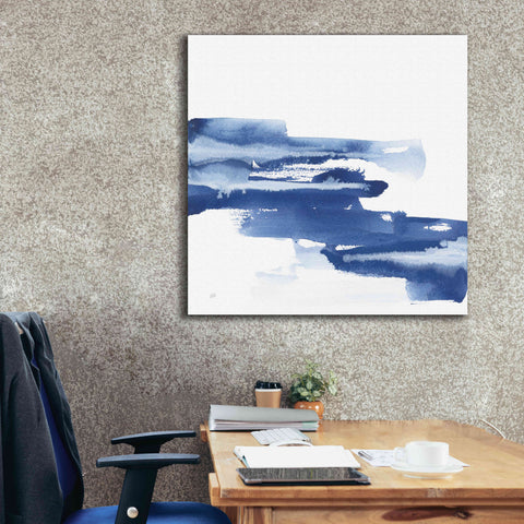 Image of 'Classic Blue V' by Chris Paschke, Giclee Canvas Wall Art,37x37