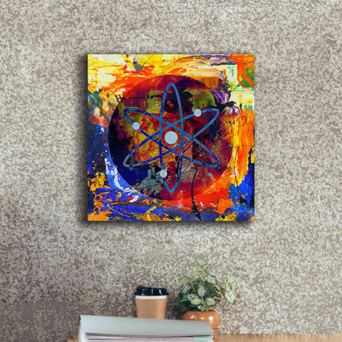 Image of 'Atom Cosmos Crypto In Color' by Portfolio Giclee Canvas Wall Art,18x18