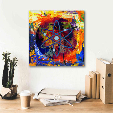 Image of 'Atom Cosmos Crypto In Color' by Portfolio Giclee Canvas Wall Art,18x18