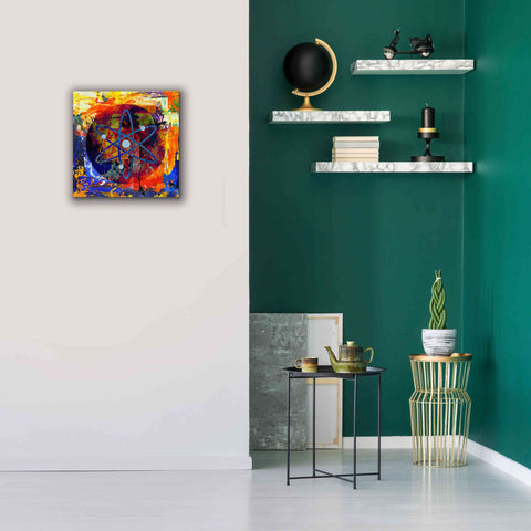 Image of 'Atom Cosmos Crypto In Color' by Portfolio Giclee Canvas Wall Art,18x18