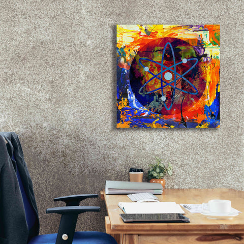 Image of 'Atom Cosmos Crypto In Color' by Portfolio Giclee Canvas Wall Art,26x26