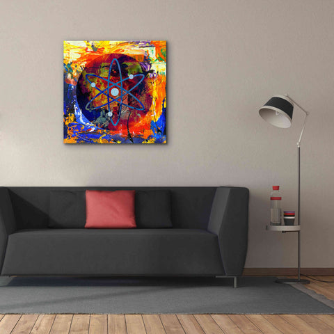 Image of 'Atom Cosmos Crypto In Color' by Portfolio Giclee Canvas Wall Art,37x37