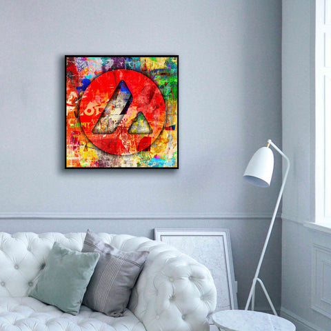 Image of 'Avax Avalanche Crypto In Color' by Portfolio Giclee Canvas Wall Art,37x37