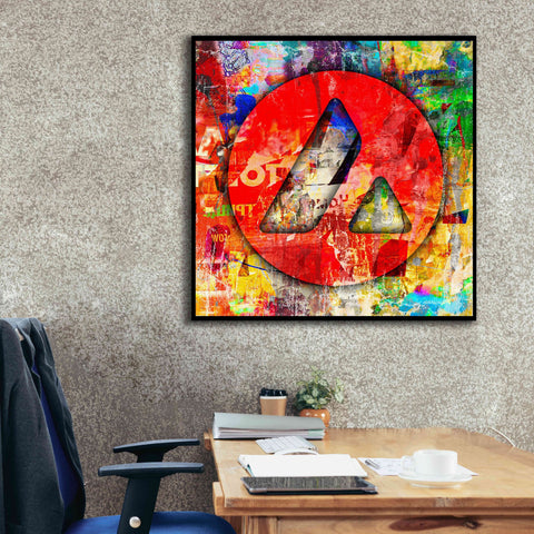 Image of 'Avax Avalanche Crypto In Color' by Portfolio Giclee Canvas Wall Art,37x37