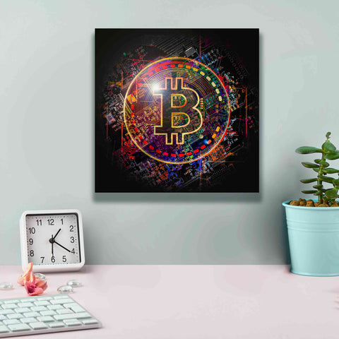 Image of 'Bitcoin Art' by Portfolio Giclee Canvas Wall Art,12x12
