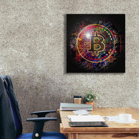 Image of 'Bitcoin Art' by Portfolio Giclee Canvas Wall Art,26x26