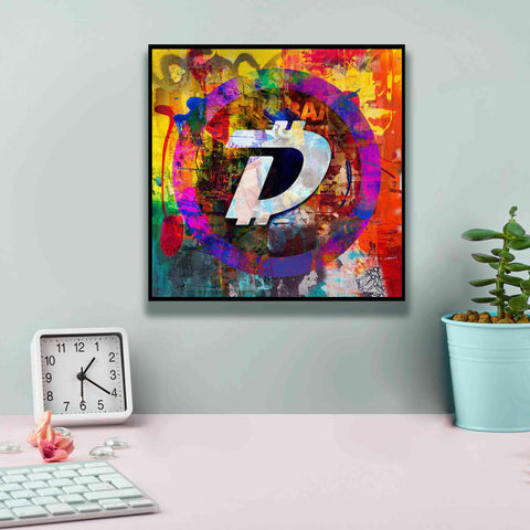 Image of 'Dgb Digibyte Crypto In Color' by Portfolio Giclee Canvas Wall Art,12x12