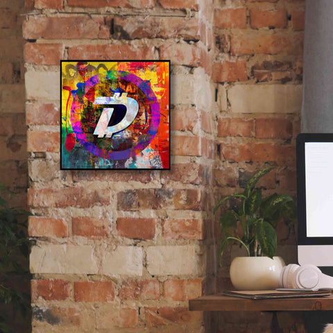 Image of 'Dgb Digibyte Crypto In Color' by Portfolio Giclee Canvas Wall Art,12x12