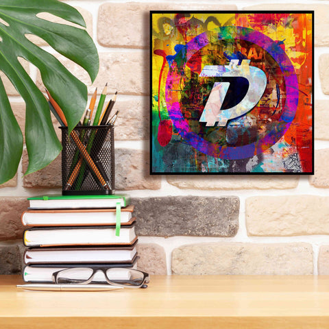 Image of 'Dgb Digibyte Crypto In Color' by Portfolio Giclee Canvas Wall Art,12x12