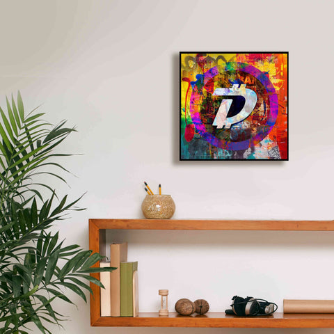 Image of 'Dgb Digibyte Crypto In Color' by Portfolio Giclee Canvas Wall Art,12x12