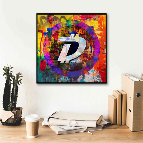 Image of 'Dgb Digibyte Crypto In Color' by Portfolio Giclee Canvas Wall Art,18x18