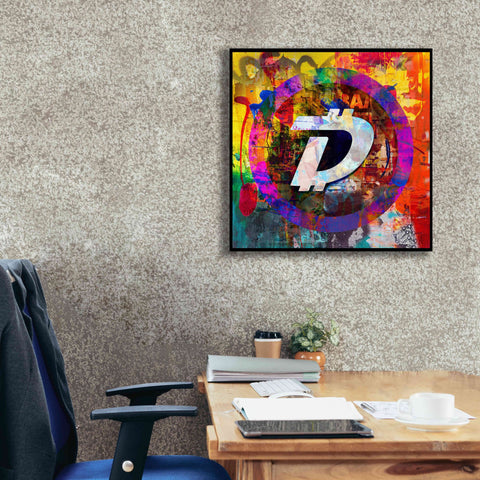 Image of 'Dgb Digibyte Crypto In Color' by Portfolio Giclee Canvas Wall Art,26x26