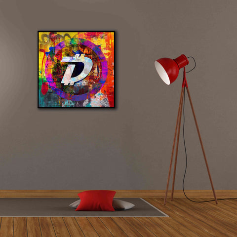 Image of 'Dgb Digibyte Crypto In Color' by Portfolio Giclee Canvas Wall Art,26x26