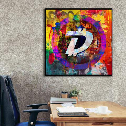Image of 'Dgb Digibyte Crypto In Color' by Portfolio Giclee Canvas Wall Art,37x37