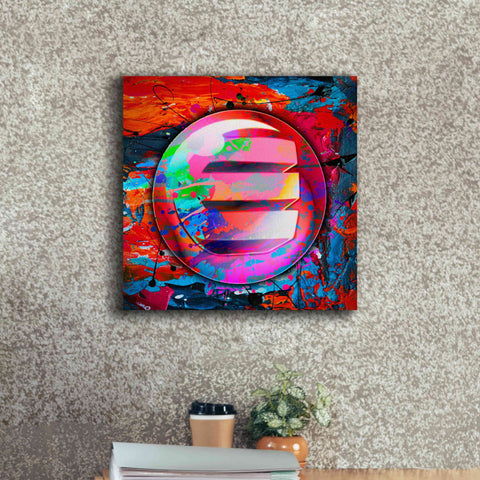 Image of 'Enj Enjin Crypto In Color' by Portfolio Giclee Canvas Wall Art,18x18