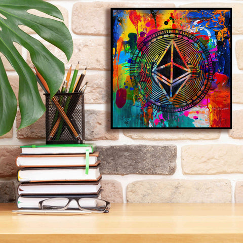 Image of 'Eth Ethereum Crypto In Color' by Portfolio Giclee Canvas Wall Art,12x12