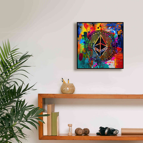 Image of 'Eth Ethereum Crypto In Color' by Portfolio Giclee Canvas Wall Art,12x12