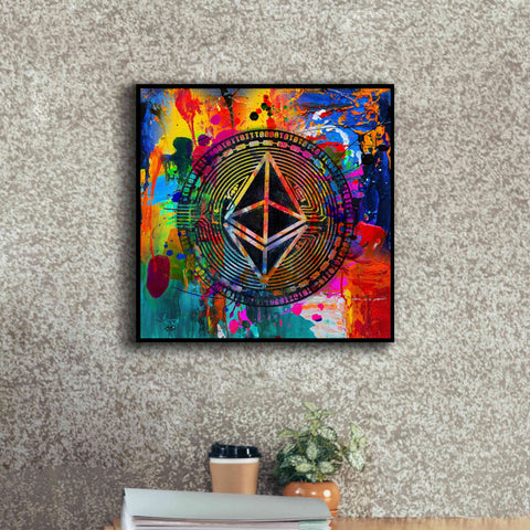 Image of 'Eth Ethereum Crypto In Color' by Portfolio Giclee Canvas Wall Art,18x18