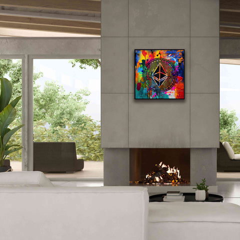 Image of 'Eth Ethereum Crypto In Color' by Portfolio Giclee Canvas Wall Art,26x26