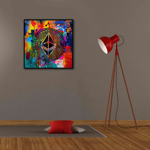 Image of 'Eth Ethereum Crypto In Color' by Portfolio Giclee Canvas Wall Art,26x26