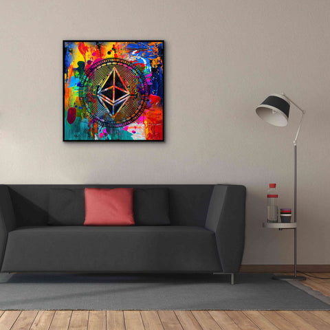 Image of 'Eth Ethereum Crypto In Color' by Portfolio Giclee Canvas Wall Art,37x37
