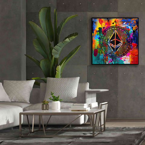 Image of 'Eth Ethereum Crypto In Color' by Portfolio Giclee Canvas Wall Art,37x37